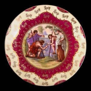 VTG THE ARCADIAN SHEPARDS VICTORIA Austria Porcelain Plate Royal Vienna Style